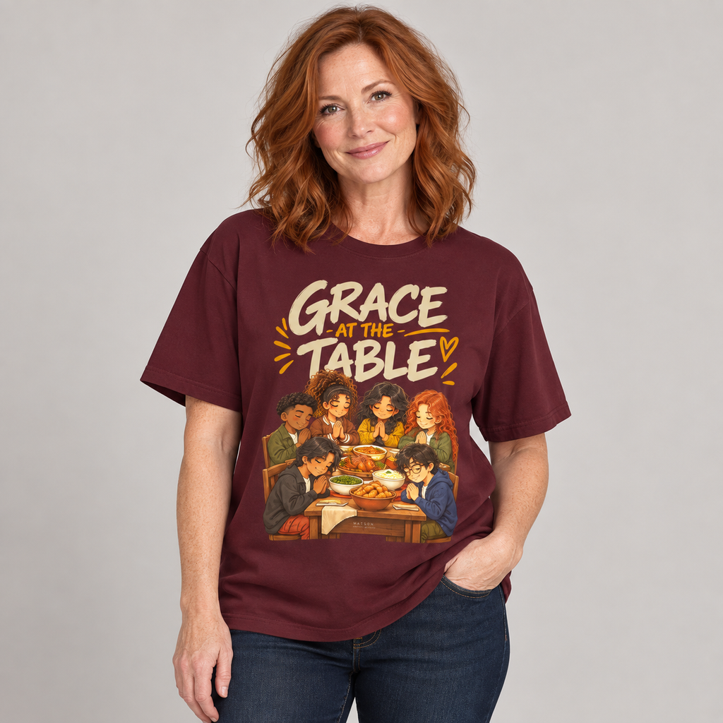 Christian,Thanksgiving,Faith,Gratitude,Prayer,Apparel,Anime,Oversized,Cotton,Unisex