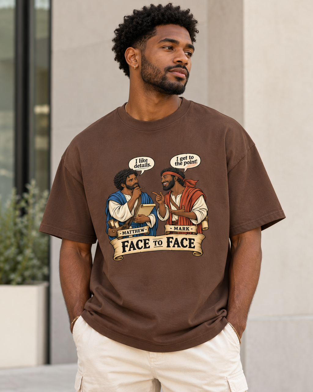 Christian,Faith,Bible,Matthew,Mark,Apparel,Graphic,Oversize,Unisex,Streetwear,Scripture,Cotton