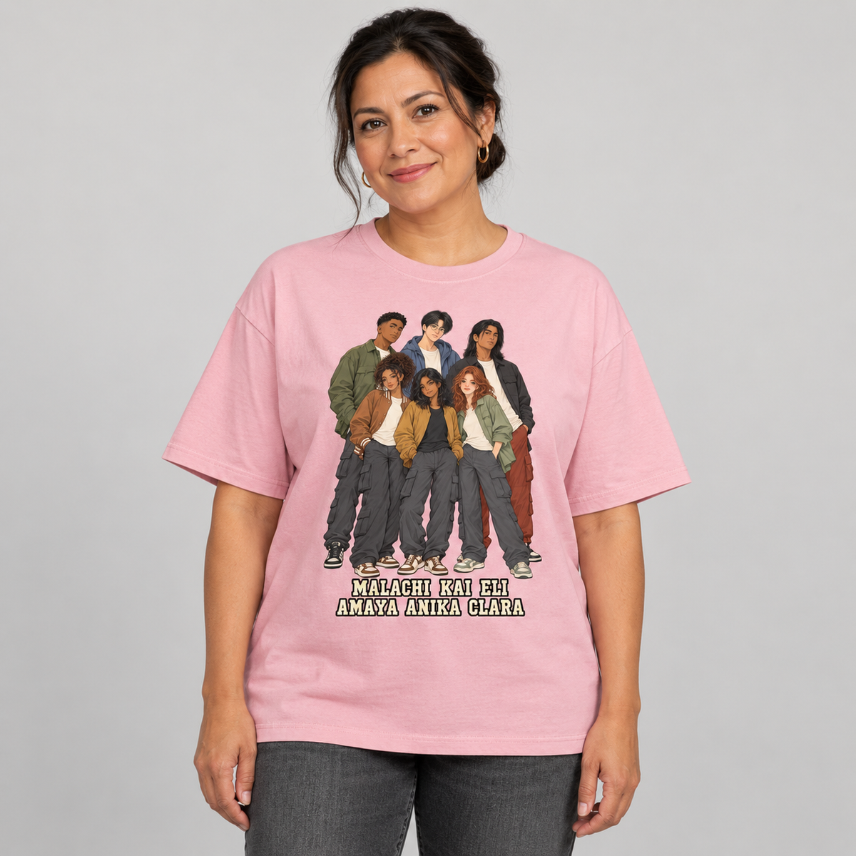 WATSON Lightkeepers Christian Anime Group Tee | Oversized 100% Cotton Shirt