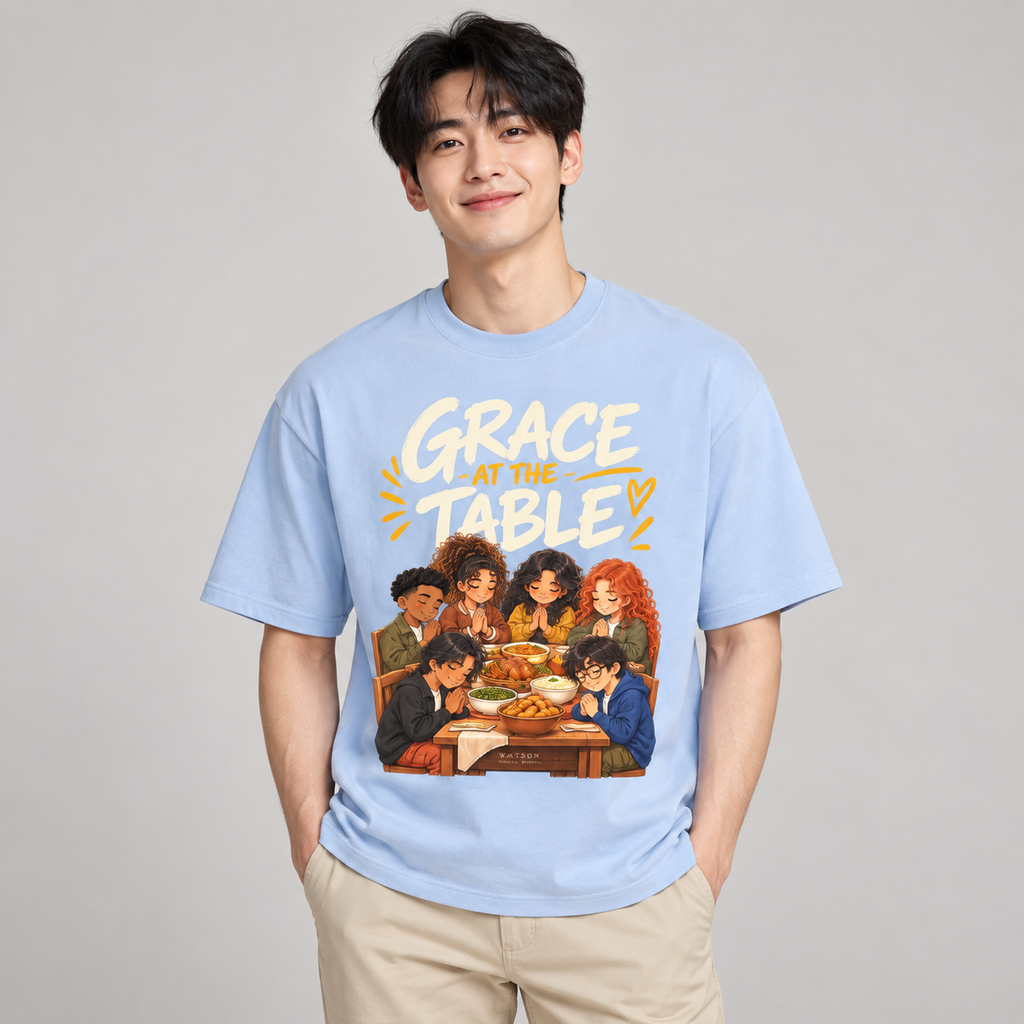 Christian,Thanksgiving,Faith,Gratitude,Prayer,Apparel,Anime,Oversized,Cotton,Unisex