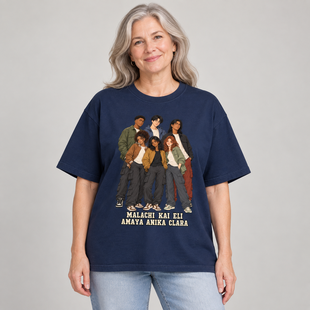 WATSON Lightkeepers Christian Anime Group Tee | Oversized 100% Cotton Shirt