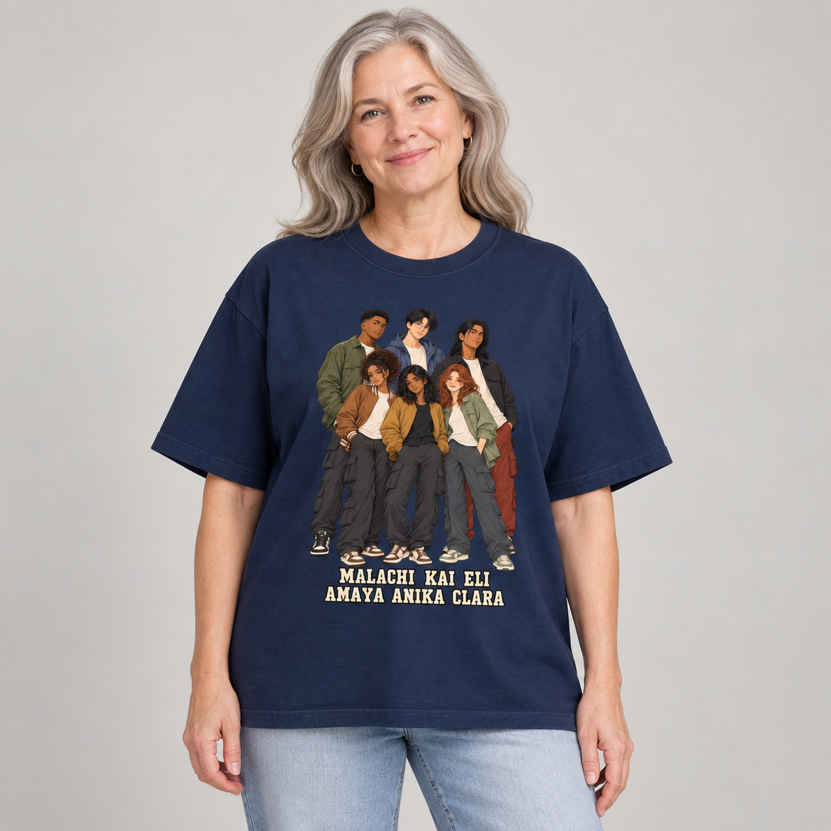 WATSON Lightkeepers Christian Anime Group Tee | Oversized 100% Cotton Shirt