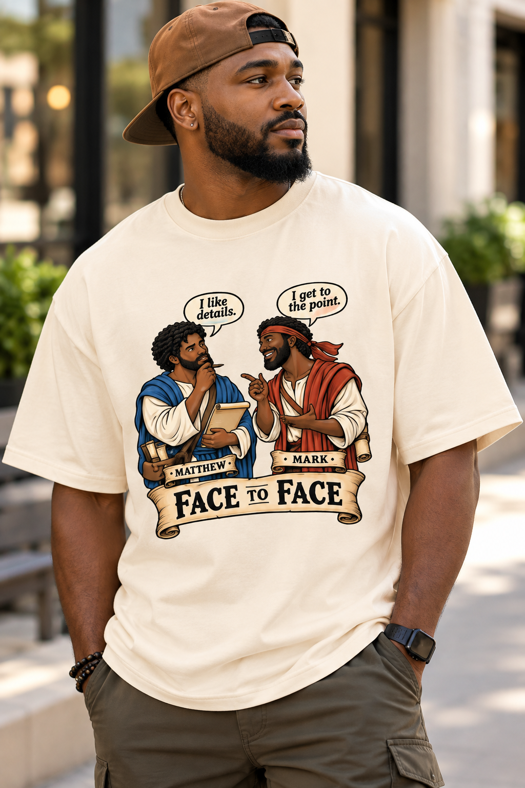 Christian,Faith,Bible,Matthew,Mark,Apparel,Graphic,Oversize,Unisex,Streetwear,Scripture,Cotton