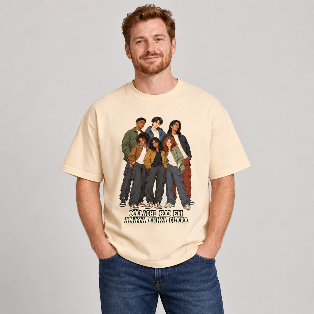 WATSON Lightkeepers Christian Anime Group Tee | Oversized 100% Cotton Shirt