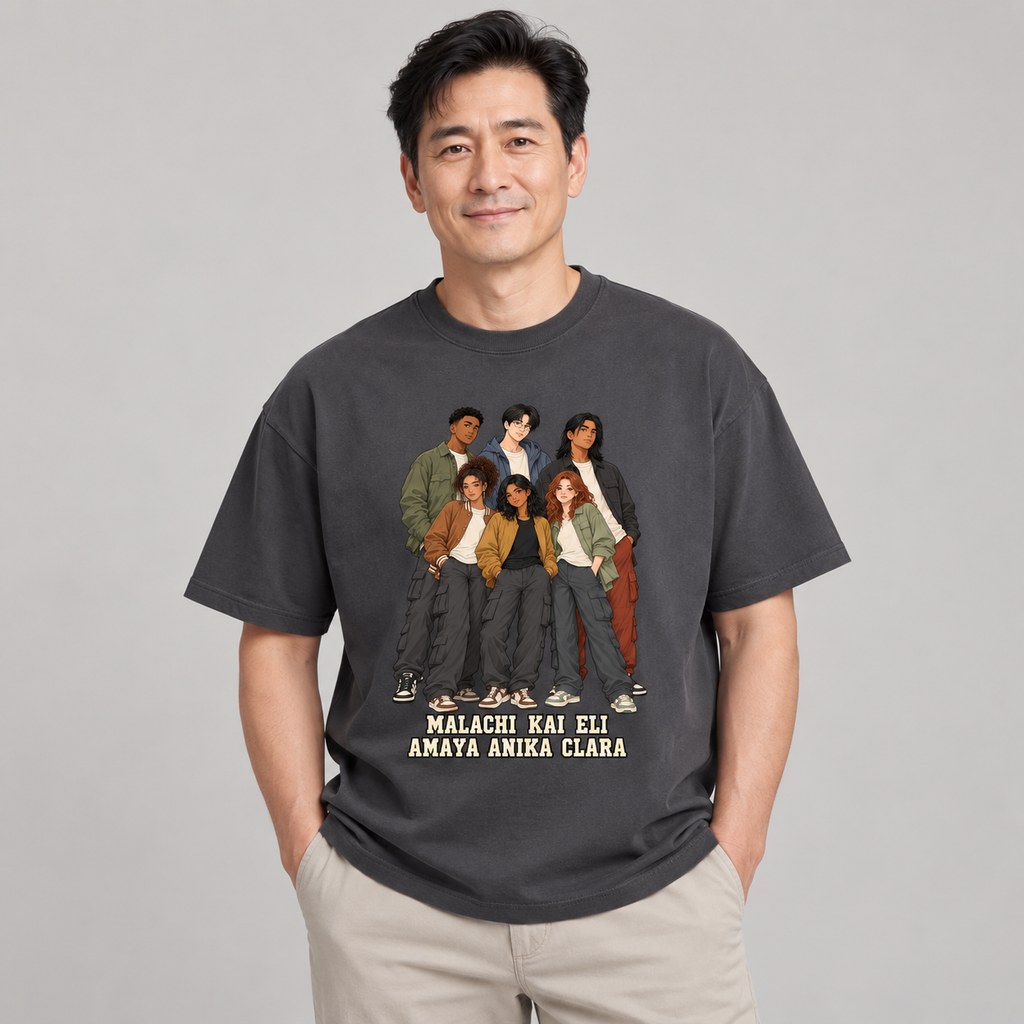 WATSON Lightkeepers Christian Anime Group Tee | Oversized 100% Cotton Shirt
