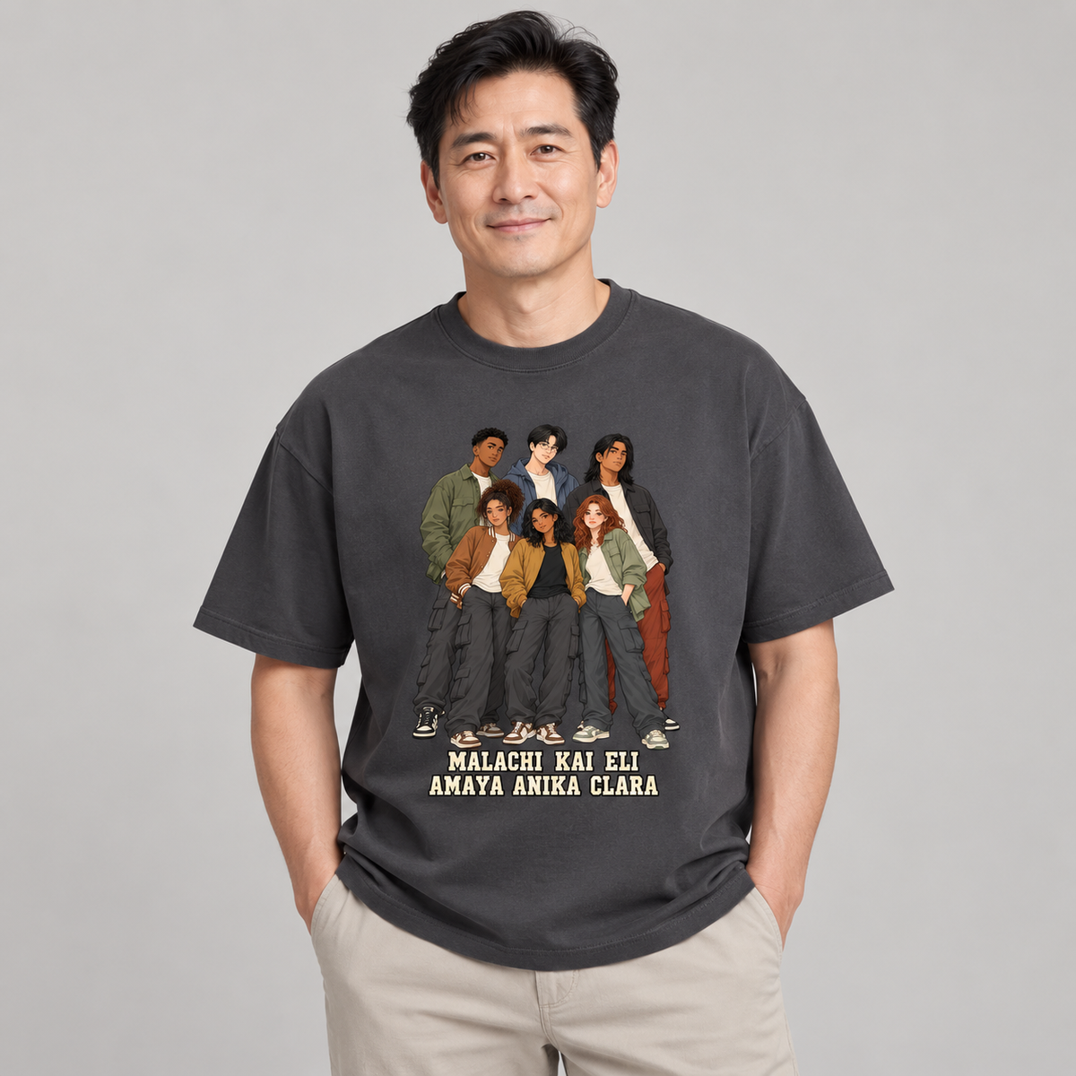WATSON Lightkeepers Christian Anime Group Tee | Oversized 100% Cotton Shirt