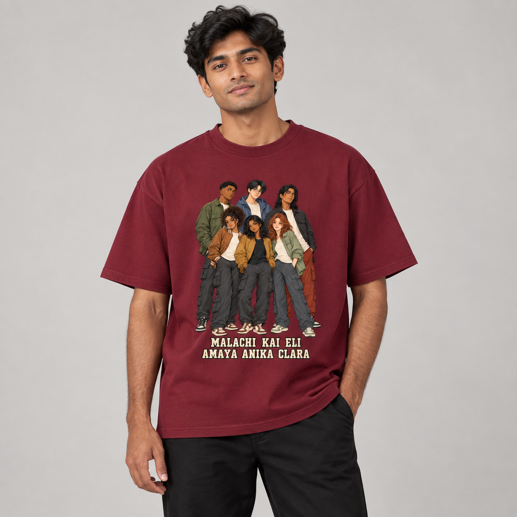 WATSON Lightkeepers Christian Anime Group Tee | Oversized 100% Cotton Shirt