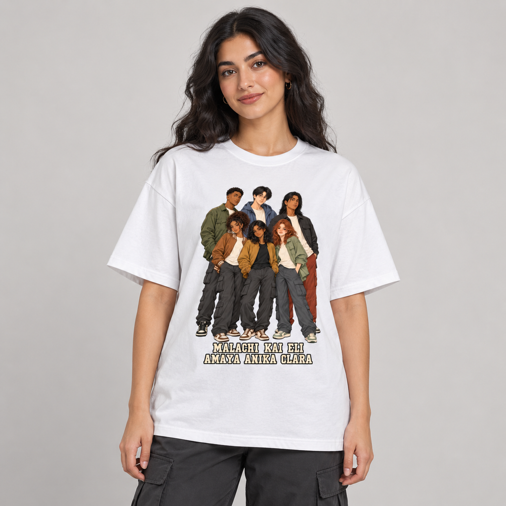 WATSON Lightkeepers Christian Anime Group Tee | Oversized 100% Cotton Shirt